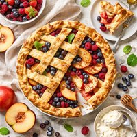 Nectarine and Berry Pie