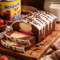 Nesquik Neapolitan Pound Cake
