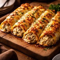 New England Cheddar and Crab Manicotti