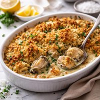 New England Scalloped Oysters and Scallops