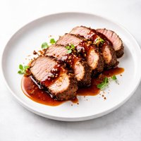 New Mexico Rubbed Pork Tenderloin with Bourbon Ancho Sauce