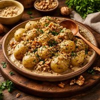 New Potatoes and Walnut Sauce
