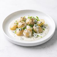 New Potatoes in Blue Cheese Cream