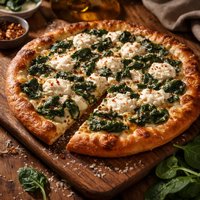 New York Style Spinach and Ricotta Pizza