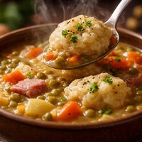 Newfoundland Style Pea Soup with Doughboys Dumplings