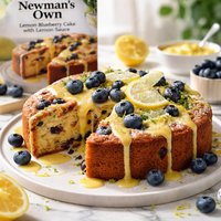 Newmans Very Own Lemon Blueberry Cake with Lemon Sauce