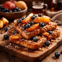 Niagara Peach and Blueberry French Toast