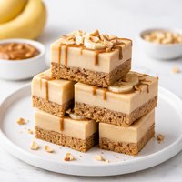 No Bake Banana Peanut Butter Fudge Bars