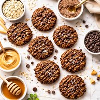 No Bake Chocolate Oatmeal Protein Cookie