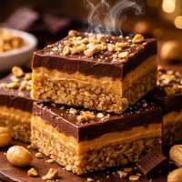 No Bake Chocolate Peanut Butter Squares