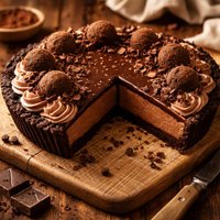 No Bake Chocolate Truffle Pie