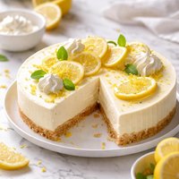 No Bake Low Fat Lemon Cheesecake