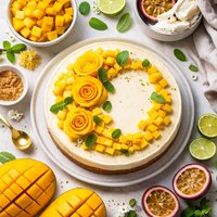 No Bake Mango Cheesecake