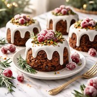No Bake Mini Christmas Cakes