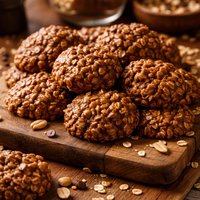 No Bake Oatmeal Fudge Peanut Butter Cookies