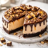 No Bake Snickers Cheese Cake