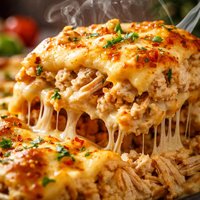 No Boil the Noodles Cheesy Chicken Lasagna