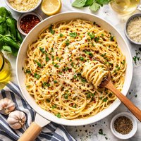 No Brainer Garlic Cheese Pasta