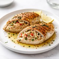 No Cream Cheese Crab Stuffed Chicken Breasts