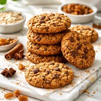 No Fat Chewy Oatmeal Spice Cookies
