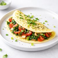No Fat Low Calorie Vegetarian Omelette