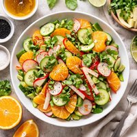 No Fat Orange Cucumber and Jicama Salad