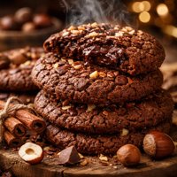 No Flour Hazelnut Chocolate and Cinnamon Cookies
