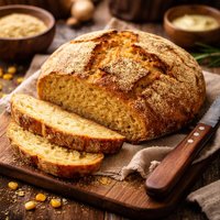 No Knead Broa Portuguese Corn Bread