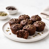 No Milk No Egg Chocolate Pumpkin Mini Muffins