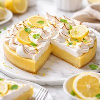 No Sugar Added Fat Free No Crust Lemon Meringue Tart