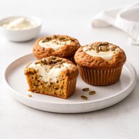 No Sugar Added Pumpkin Cream Cheese Muffins