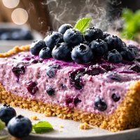 Nobake Sweet Creamy Blueberry Pie