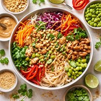 Noodles and Peanut Sauce Salad