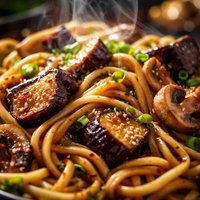 Noodling with Eggplants and Mushrooms