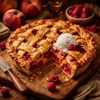 North Fork Peach Raspberry Pie