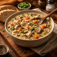 North Woods Chicken and Wild Rice Soup Oamc