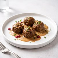 Norwegian Meatballs with Gjetost Sauce