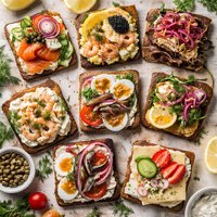 Norwegian Open Faced Sandwiches