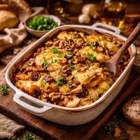 Norwegian Potato Mushroom Bake