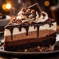 Not So Decadent Reduced Fat Triple Layer Mud Pie