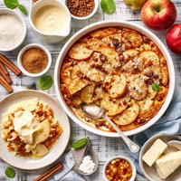 Nottingham Pudding Apple and Custard British