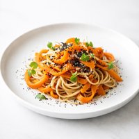Nouilles Avec Carottes Et Graines D Oeillette