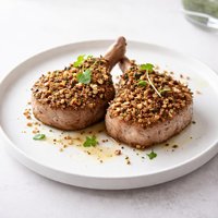 Nut Crusted Loin Chops