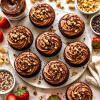 Nutella Fudge Cupcakes