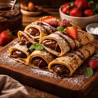 Nutella Palacsinta Hungarian Crepes with Nutella Filling