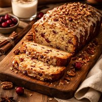 Nutty Egg Nog Cranberry Bread