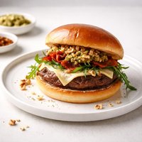 Nutty Italian Burger for the Grill