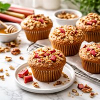 Nutty Rhubarb Muffins