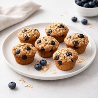 Oat Bran Blueberry Mini Muffins