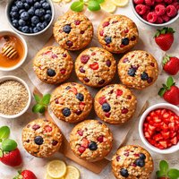 Oat Bran Fruit Muffins